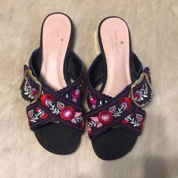 kate spade Shoes - Kate Spade Embroidered Sandals